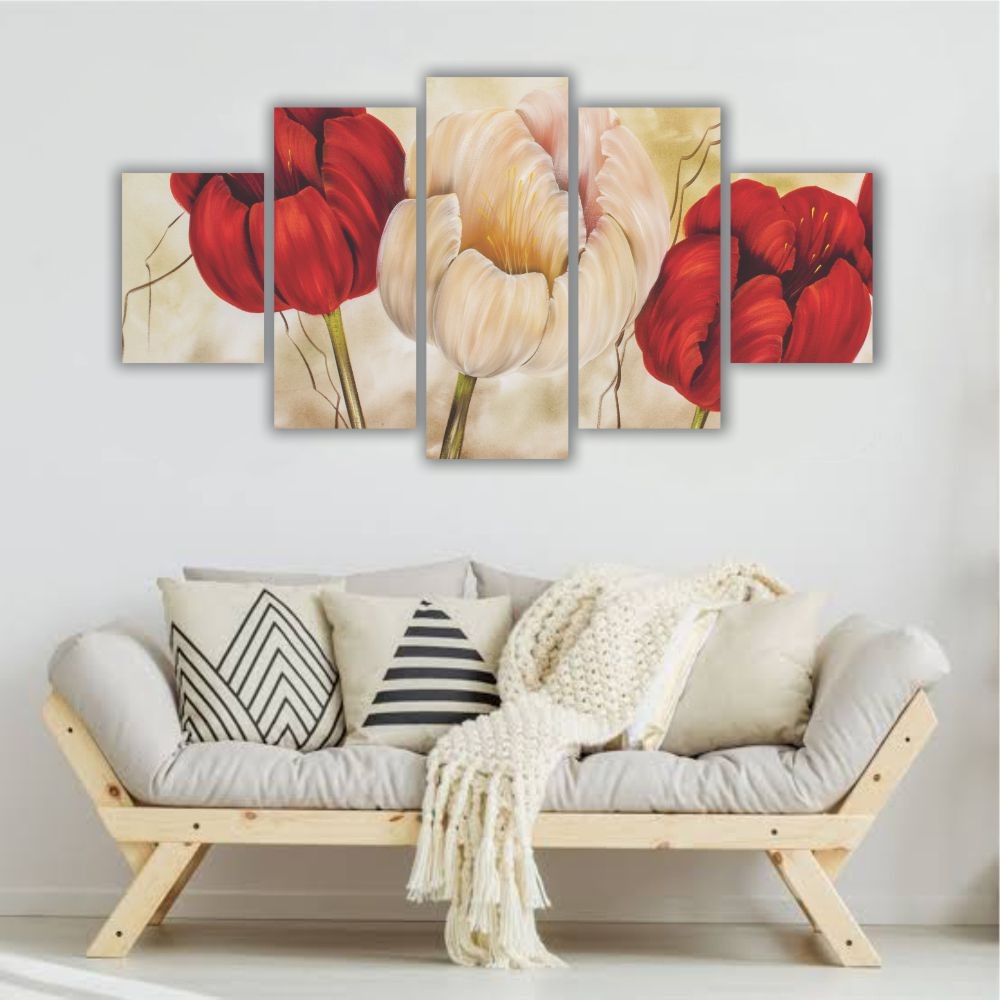 Quadro Decorativo Botões de Rosas - Quadros Decorativos para Sala | Display de Festa Infantil