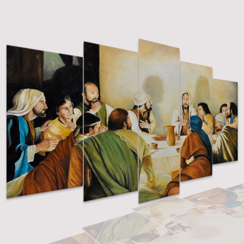Quadro Decorativo Mosaico Santa Ceia Discípulos - Quadros Decorativos para Sala | Display de Festa Infantil