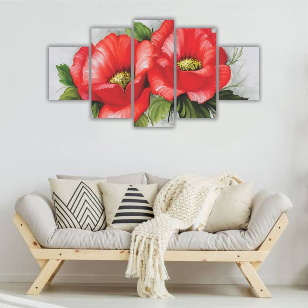 Quadro decorativo Floral Buque Vermelho 3 - Quadros Decorativos para Sala | Display de Festa Infantil
