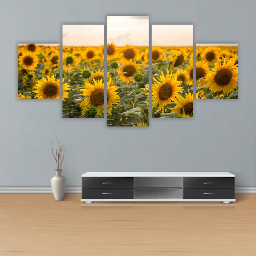 Quadro decorativo Campo de Girassóis - Quadros Decorativos para Sala | Display de Festa Infantil