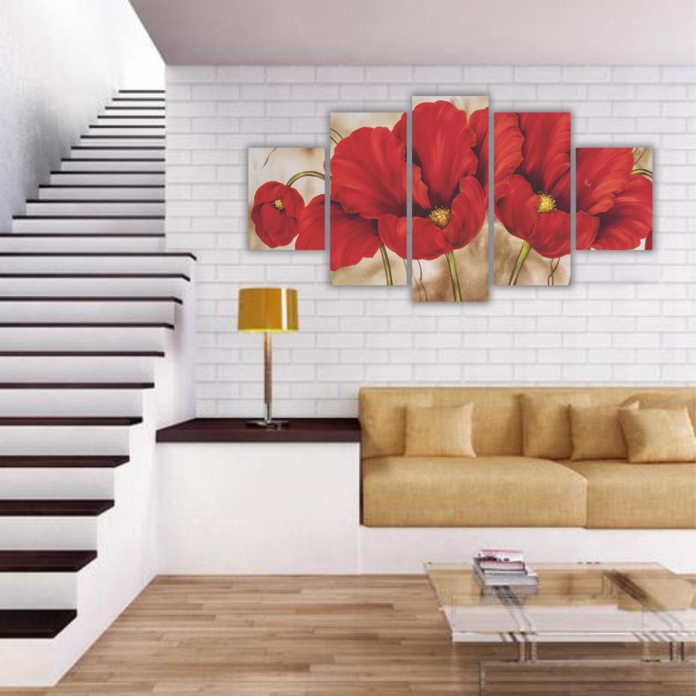 Quadro Descorativo Buquê Vermelho 1 - Quadros Decorativos para Sala | Display de Festa Infantil