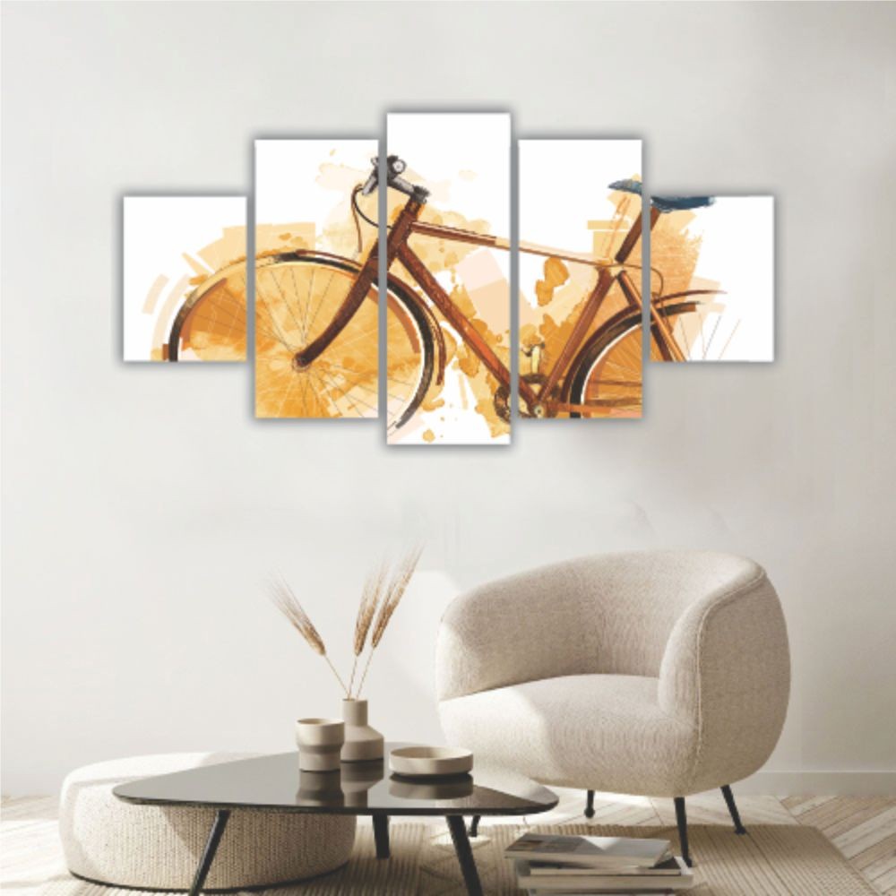 Quadro decorativo Bicicleta Aquarela - Quadros Decorativos para Sala | Display de Festa Infantil