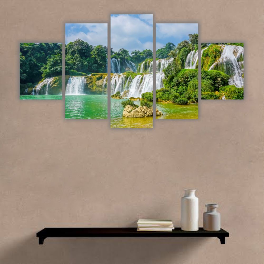Quadro decorativo Paisagem Cachoeira - Quadros Decorativos para Sala | Display de Festa Infantil