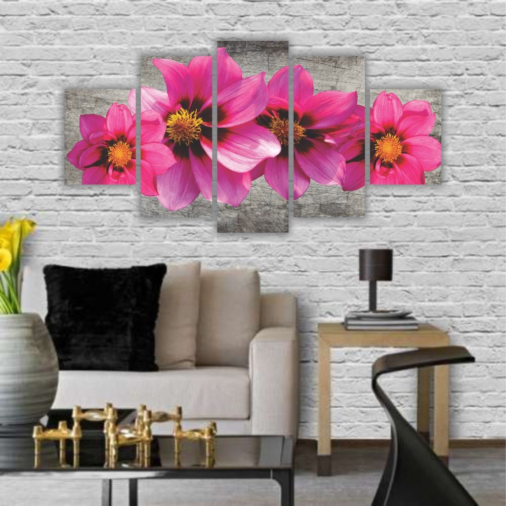 Quadro decoratico Flores Rosa Pink - Quadros Decorativos para Sala | Display de Festa Infantil