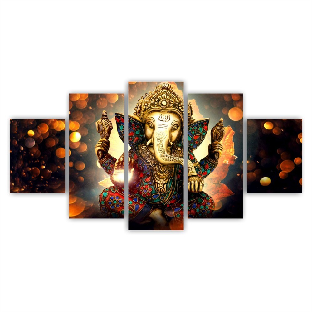 Quadros Decorativos MDF Lord Ganesha Hindu Sala Quarto - Quadros Decorativos para Sala | Display de Festa Infantil