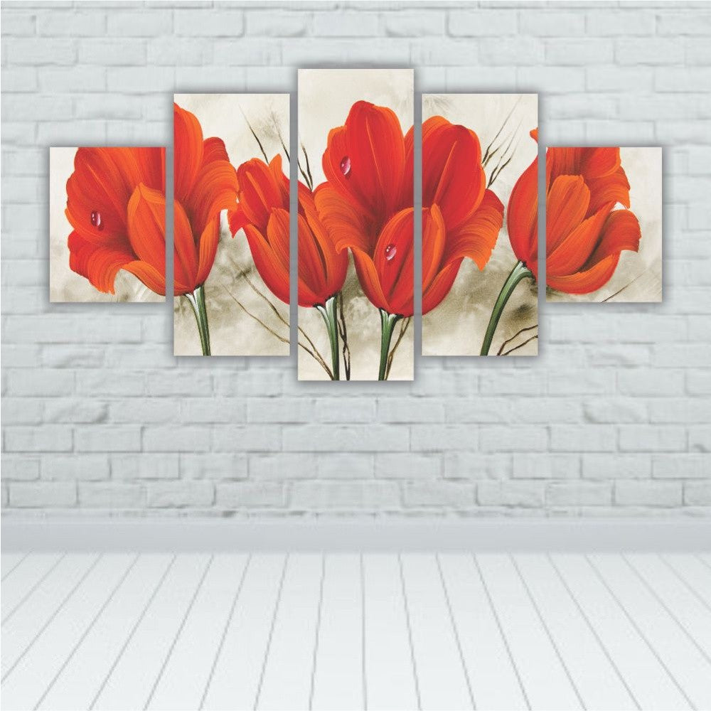 Quadros Decorativos Flores Buquê de Tulipas Vermelhas 2 - Quadros Decorativos para Sala | Display de Festa Infantil