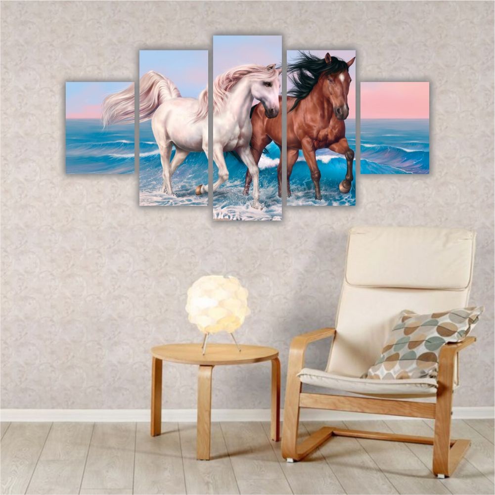 Quadro decorativo Cavalo na Praia - Quadros Decorativos para Sala | Display de Festa Infantil