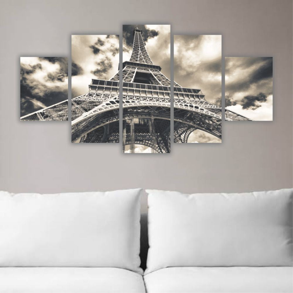 Quadro decorativo Torre Eiffel Sépia - Quadros Decorativos para Sala | Display de Festa Infantil