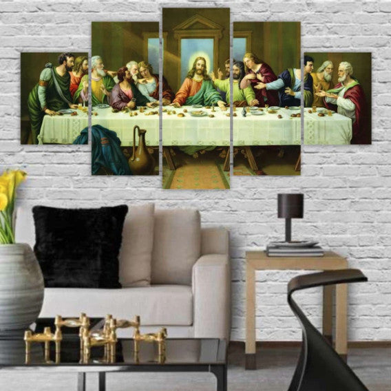 Quadros Decorativos Última Santa Ceia De Jesus Religioso - Quadros Decorativos para Sala | Display de Festa Infantil