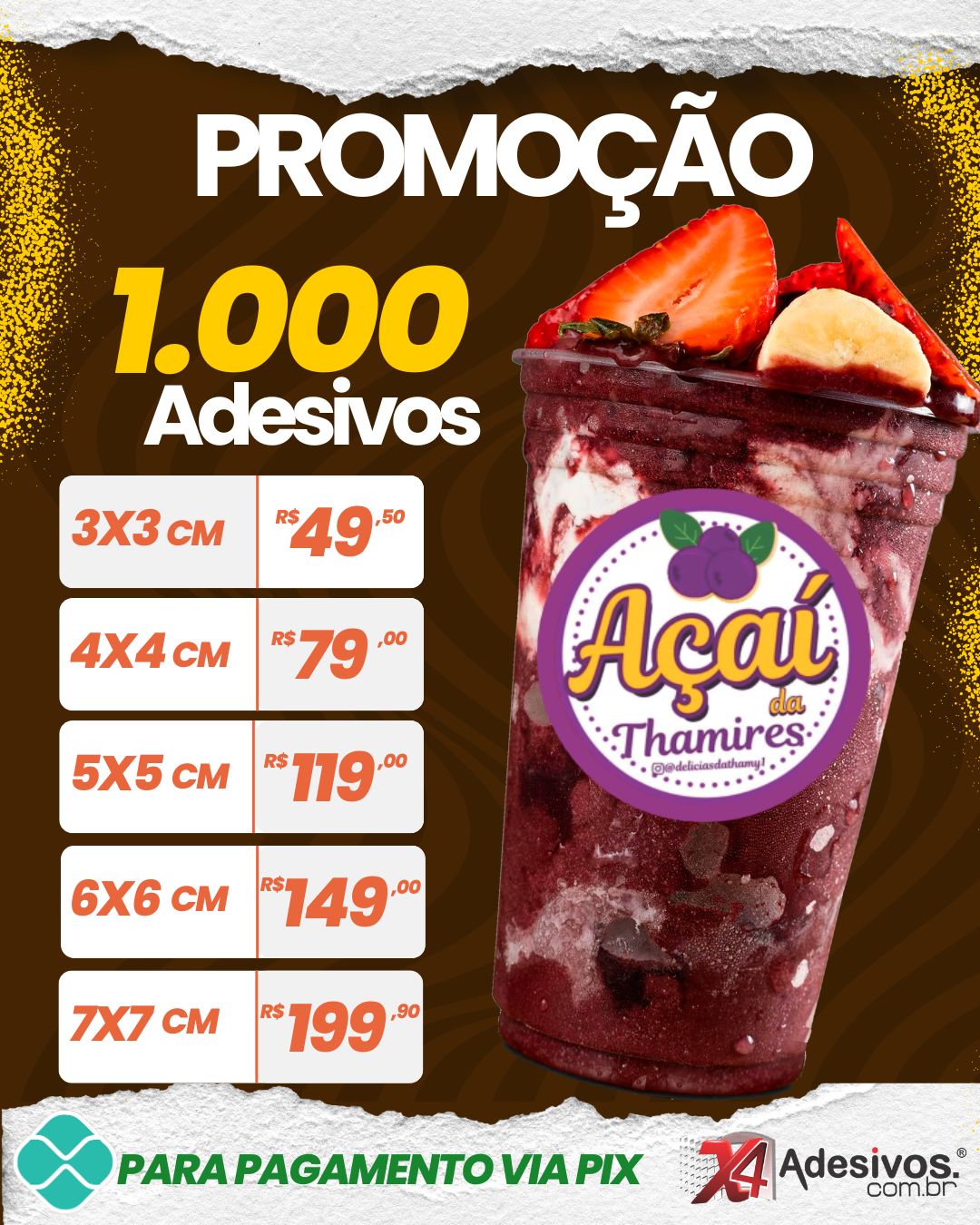 1000 Etiquetas Adesivas autocolantes e Rótulos Personalizado vinil à Prova Dágua.