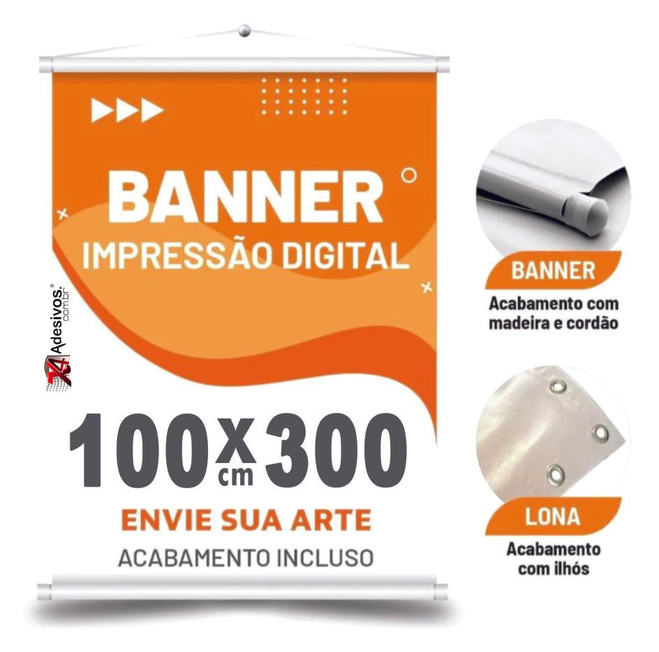 Banner, Faixas ou Lona Personalizado | Escolha O Acabamento | Entrega Rápida