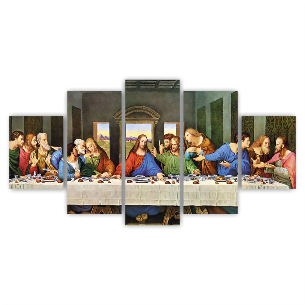 Quadros Decorativos Santa Ceia Aquarela Artístico - Quadros Decorativos para Sala | Display de Festa Infantil