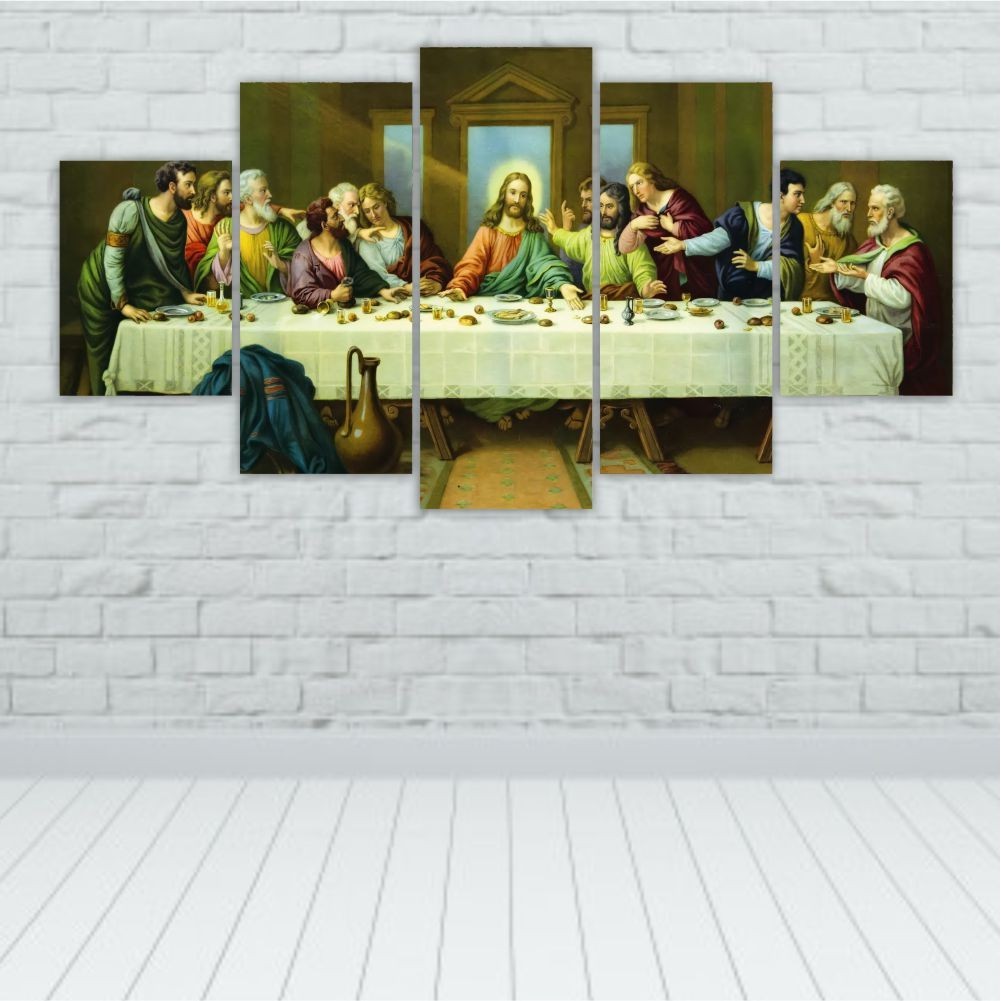 Quadros Decorativos Sala Última Santa Ceia De Jesus Religioso - Quadros Decorativos para Sala | Display de Festa Infantil