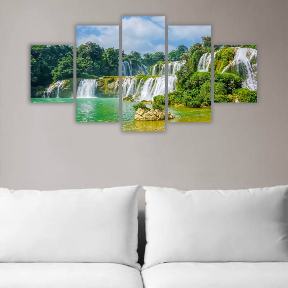 Quadro decorativo Paisagem Cachoeira - Quadros Decorativos para Sala | Display de Festa Infantil