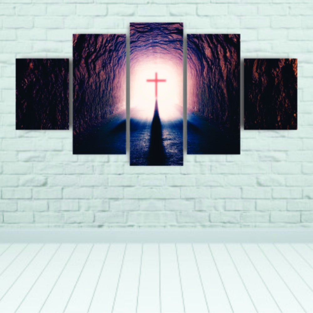 Quadros Decorativos Religioso Caminho da Salvação Cruz Sala Quarto - Quadros Decorativos para Sala | Display de Festa Infantil