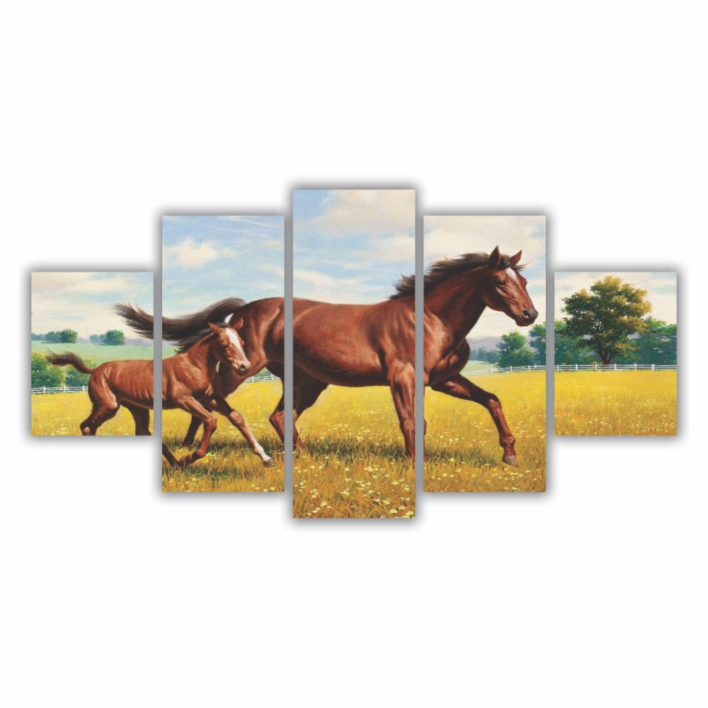 Quadro decorativo Cavalo no Campo - Quadros Decorativos para Sala | Display de Festa Infantil