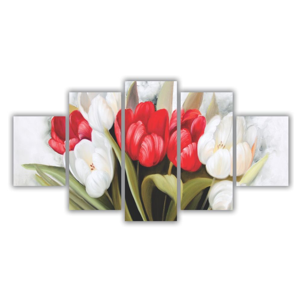 Quadro decorativo Floral Tulipas Coloridas - Quadros Decorativos para Sala | Display de Festa Infantil