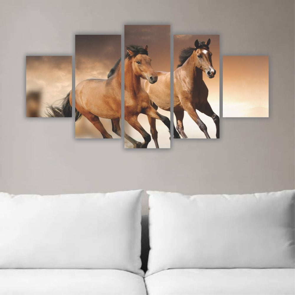 Quadro decorativo Cavalo corrida Marrom - Quadros Decorativos para Sala | Display de Festa Infantil
