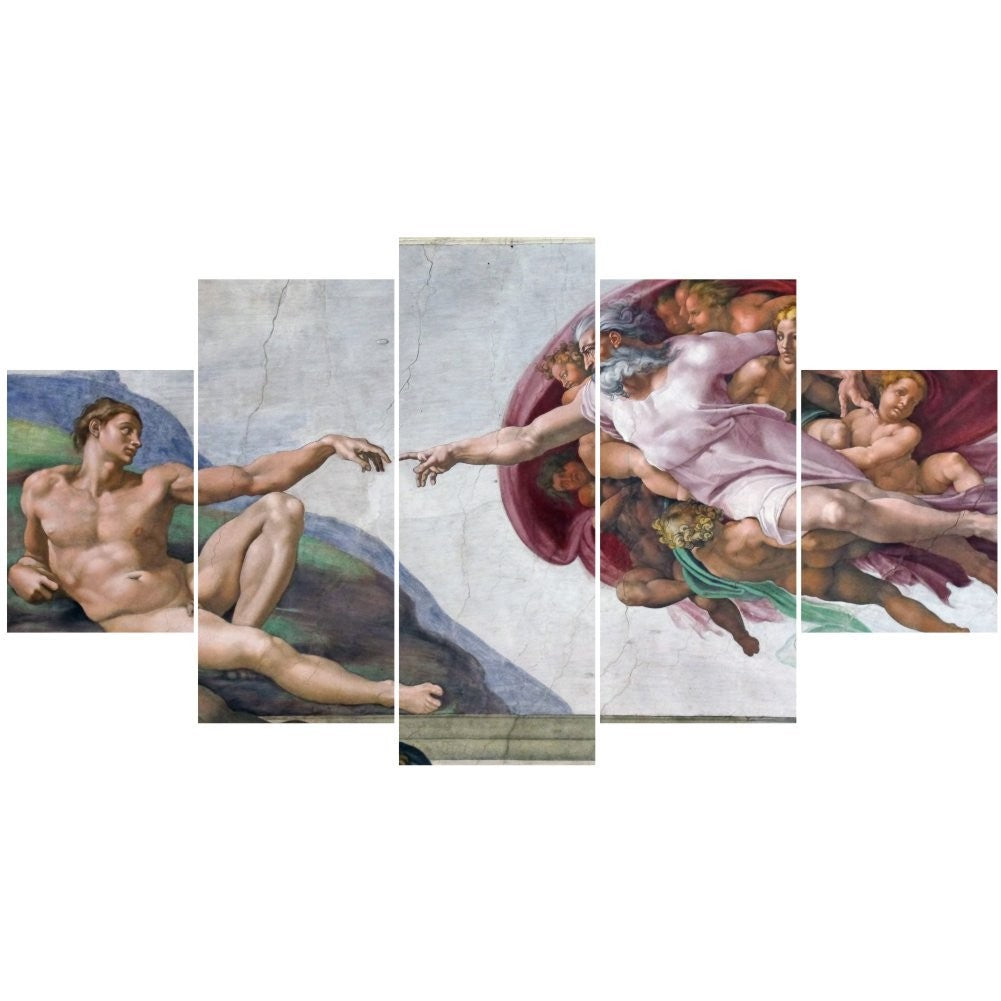 Quadro Decorativo Mosaico A Criação de Adão - Quadros Decorativos para Sala | Display de Festa Infantil