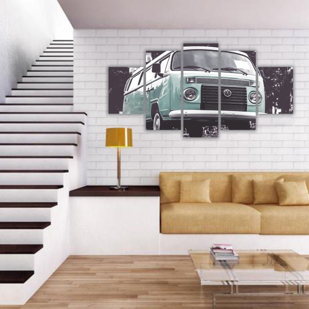 Quadro decorativo Kombi Verde - Quadros Decorativos para Sala | Display de Festa Infantil