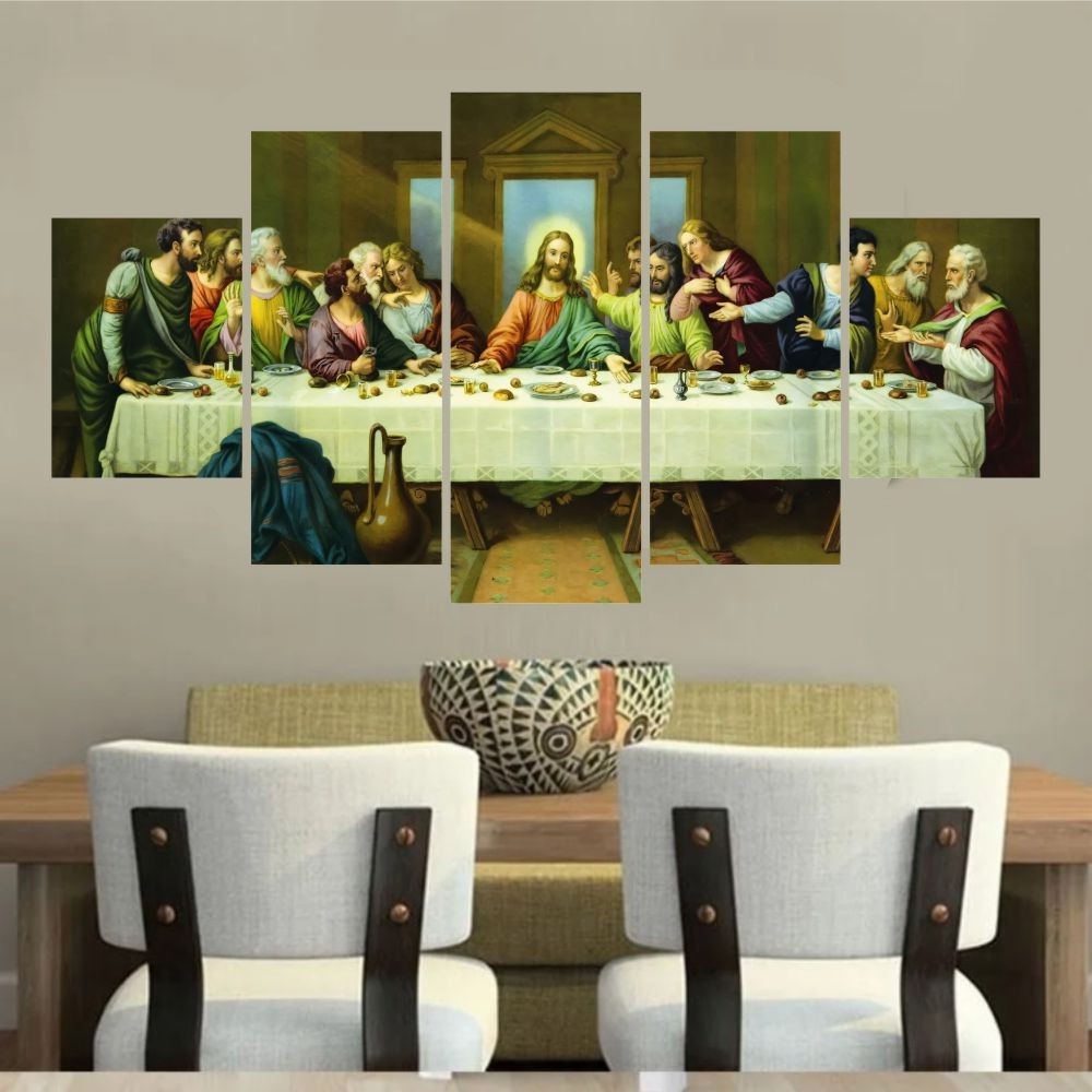 Quadros Decorativos Sala Última Santa Ceia De Jesus Religioso - Quadros Decorativos para Sala | Display de Festa Infantil