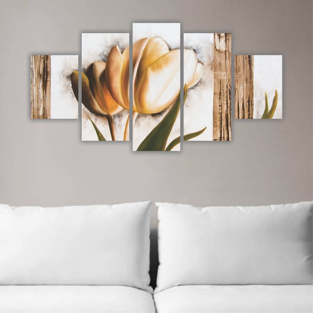 Quadro decorativo Tulipas em Sépia - Quadros Decorativos para Sala | Display de Festa Infantil