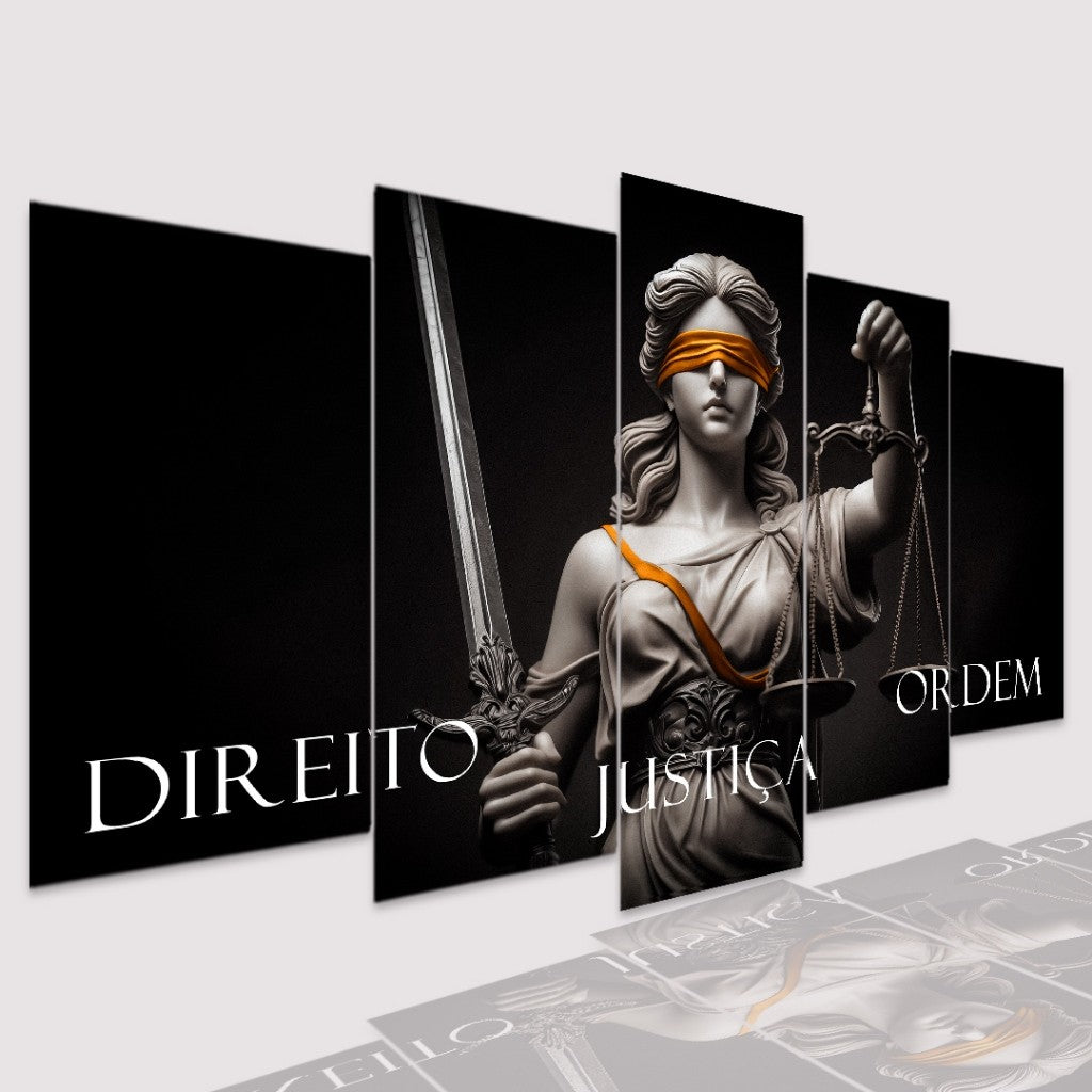 Quadro Decorativo Mosaico Direito Justiça Ordem - Quadros Decorativos para Sala | Display de Festa Infantil