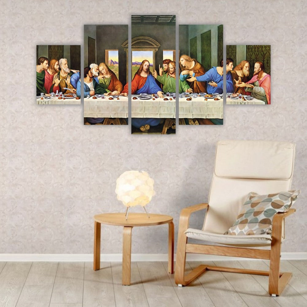 Quadros Decorativos Santa Ceia Aquarela Artístico - Quadros Decorativos para Sala | Display de Festa Infantil