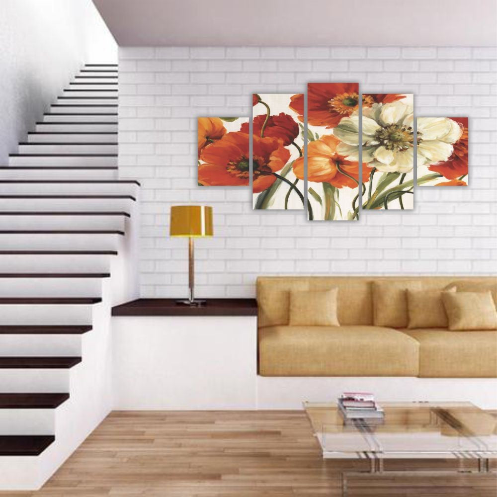 Quadro decorativo Floral Flores de Outono Laranja - Quadros Decorativos para Sala | Display de Festa Infantil