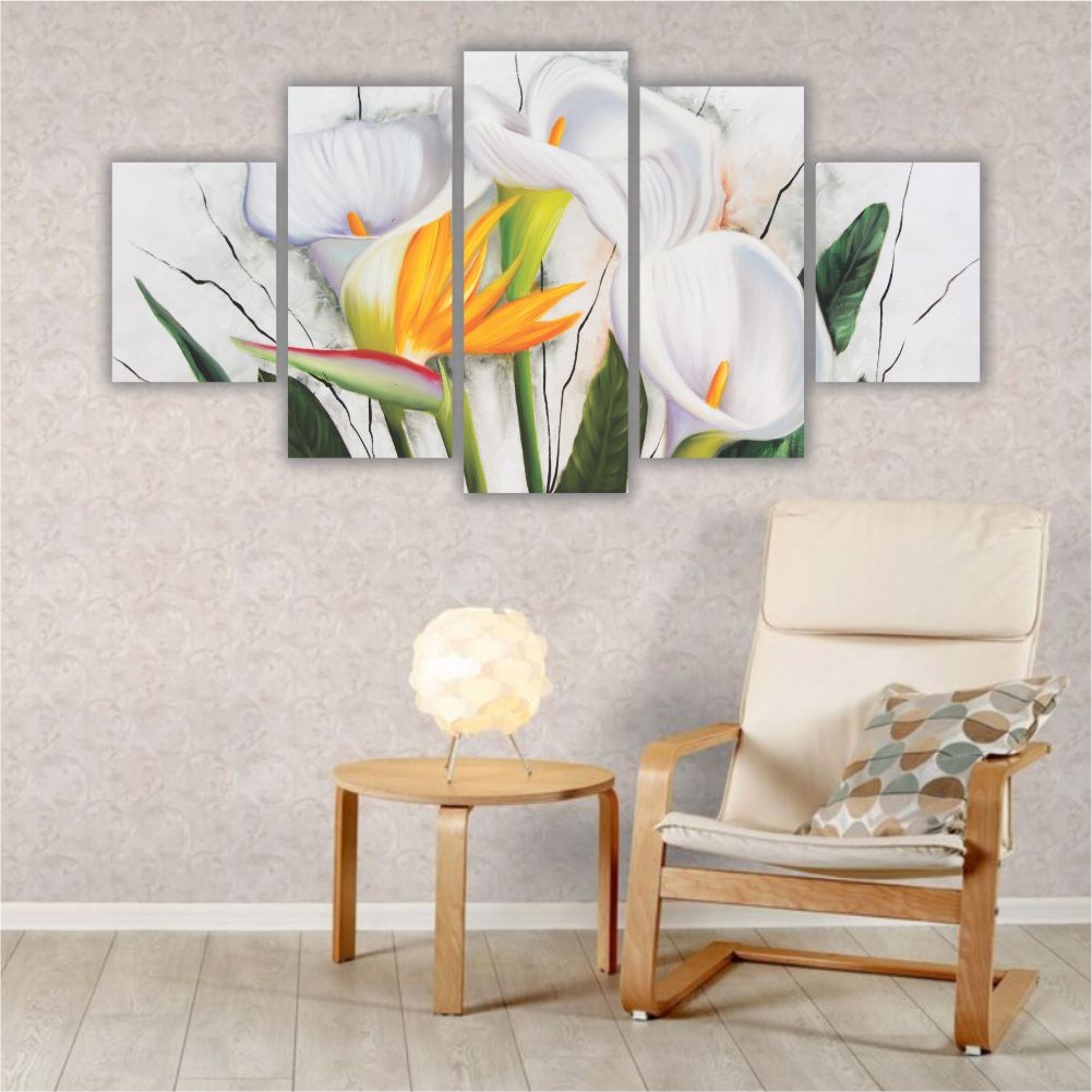 Quadro decorativo Floral Flores do Paraíso - Quadros Decorativos para Sala | Display de Festa Infantil