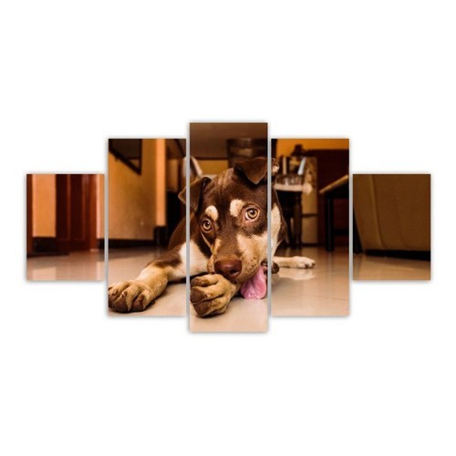 Quadros Decorativos Mosaico Mdf Cachorro Dog 115x60cm - Quadros Decorativos para Sala | Display de Festa Infantil