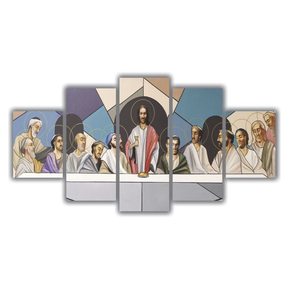 Quadro decorativo Religioso Santa Ceia Geométrico - Quadros Decorativos para Sala | Display de Festa Infantil