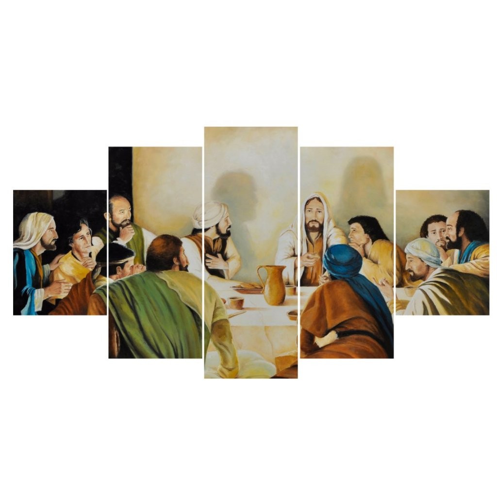 Quadro Decorativo Mosaico Santa Ceia Discípulos - Quadros Decorativos para Sala | Display de Festa Infantil