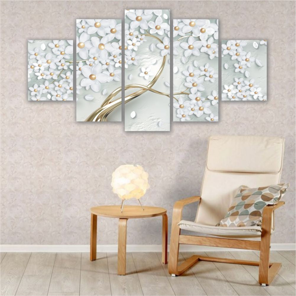Quadro decorativo Flor de Cerejeira Sakura Branca - Quadros Decorativos para Sala | Display de Festa Infantil