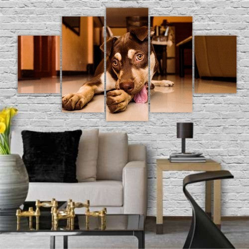 Quadros Decorativos Mosaico Mdf Cachorro Dog 115x60cm - Quadros Decorativos para Sala | Display de Festa Infantil
