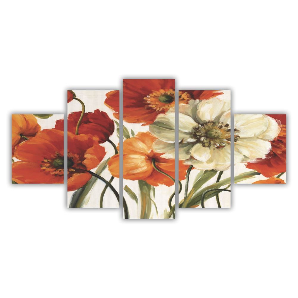 Quadro decorativo Floral Flores de Outono Laranja - Quadros Decorativos para Sala | Display de Festa Infantil
