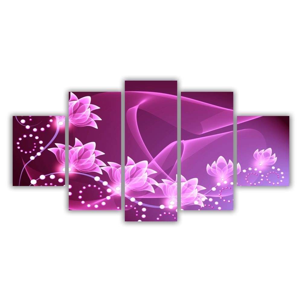 Quadro decorativo Flores Rosa - Quadros Decorativos para Sala | Display de Festa Infantil