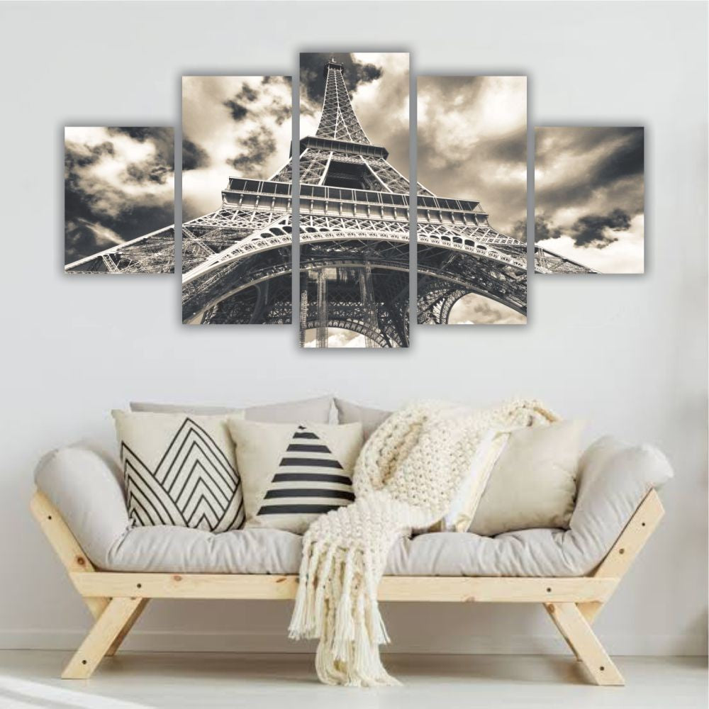 Quadro decorativo Torre Eiffel Sépia - Quadros Decorativos para Sala | Display de Festa Infantil
