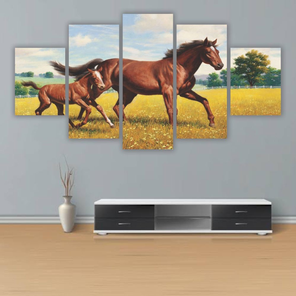 Quadro decorativo Cavalo no Campo - Quadros Decorativos para Sala | Display de Festa Infantil