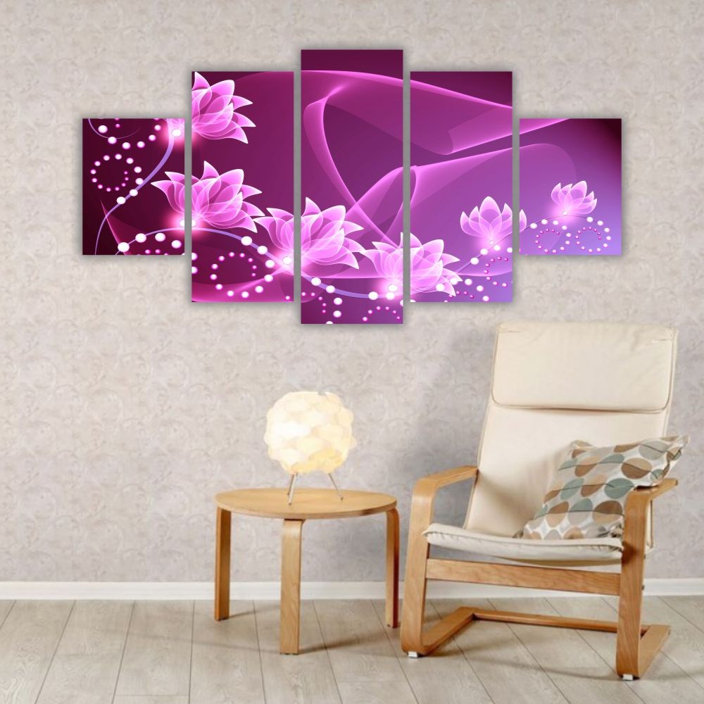 Quadro decorativo Flores Rosa - Quadros Decorativos para Sala | Display de Festa Infantil