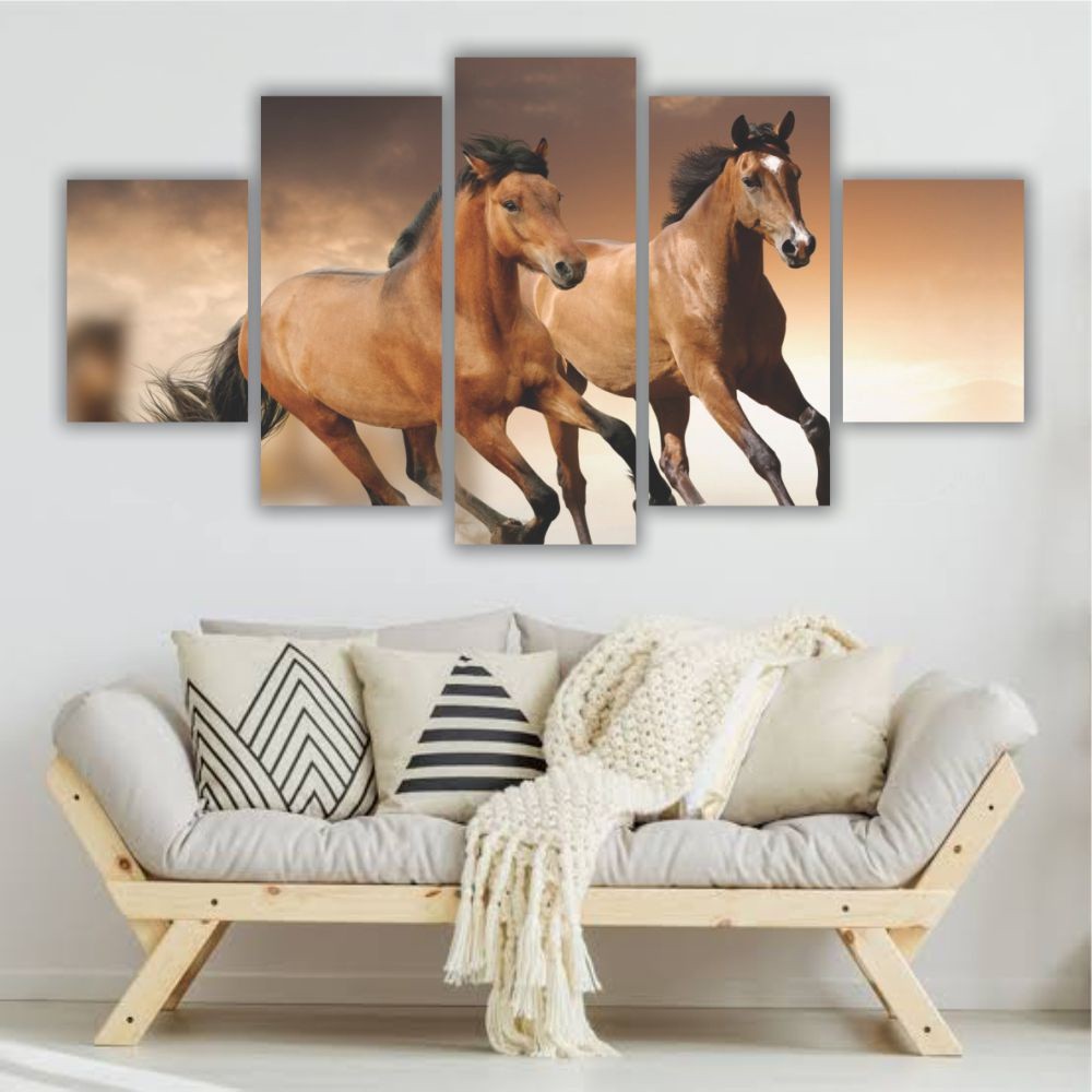 Quadro decorativo Cavalo corrida Marrom - Quadros Decorativos para Sala | Display de Festa Infantil