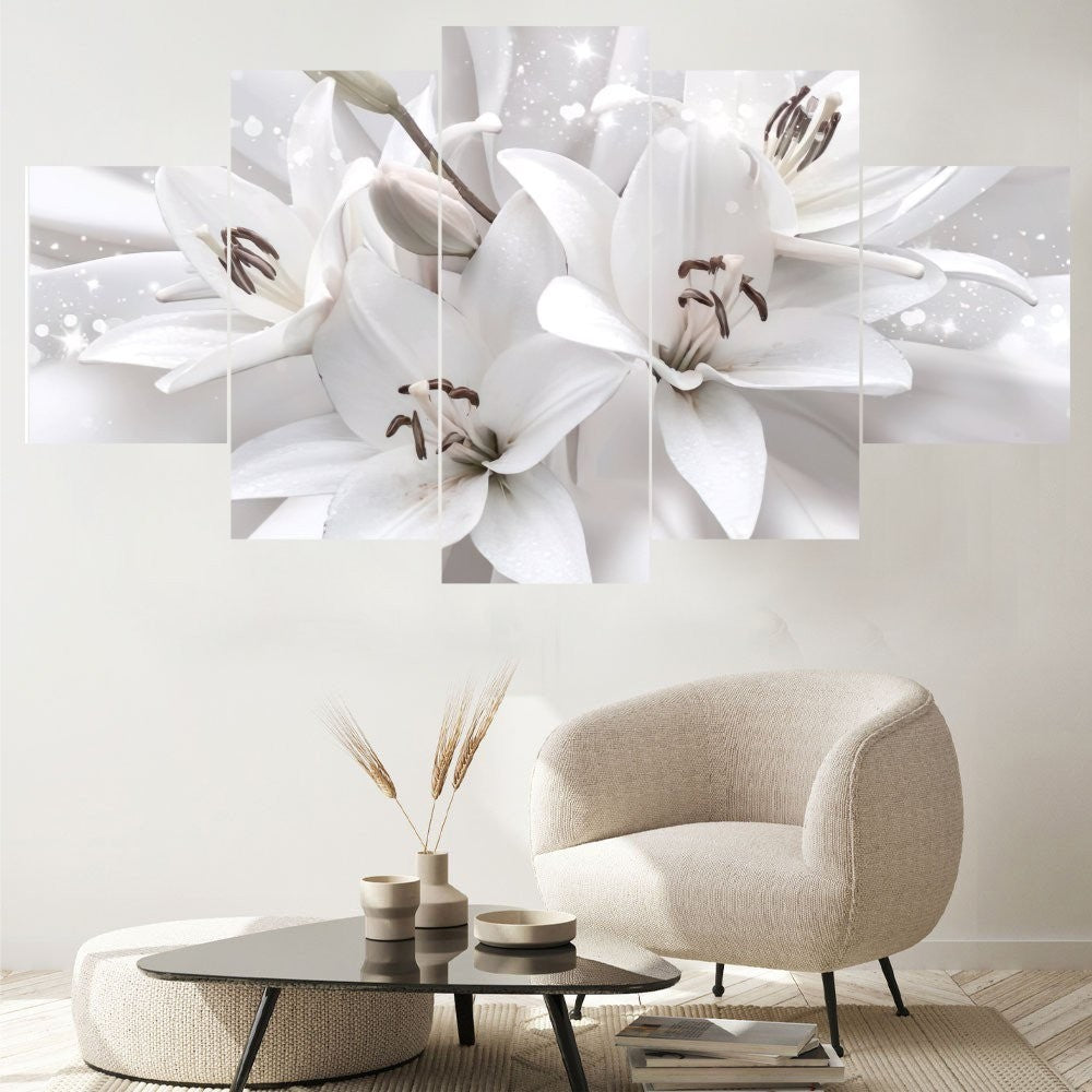 Quadro Decorativo Mosaico Flor Lírio Pureza - Quadros Decorativos para Sala | Display de Festa Infantil