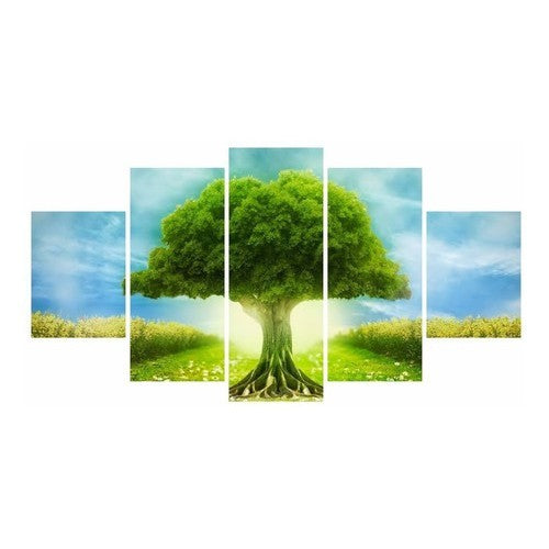 Quadro Decorativo 115x60cm Sala Quarto Arvore Da Vida Verde - Quadros Decorativos para Sala | Display de Festa Infantil