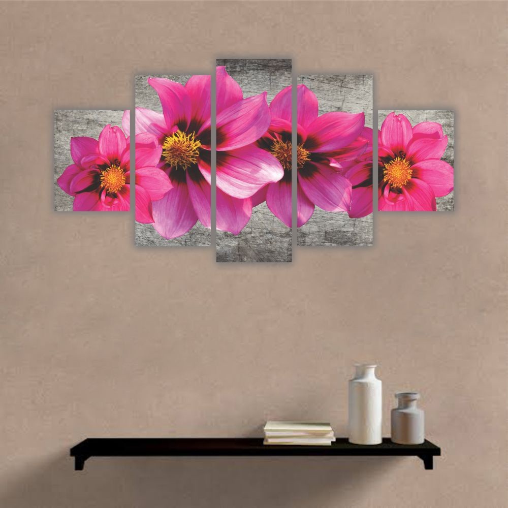 Quadro decoratico Flores Rosa Pink - Quadros Decorativos para Sala | Display de Festa Infantil