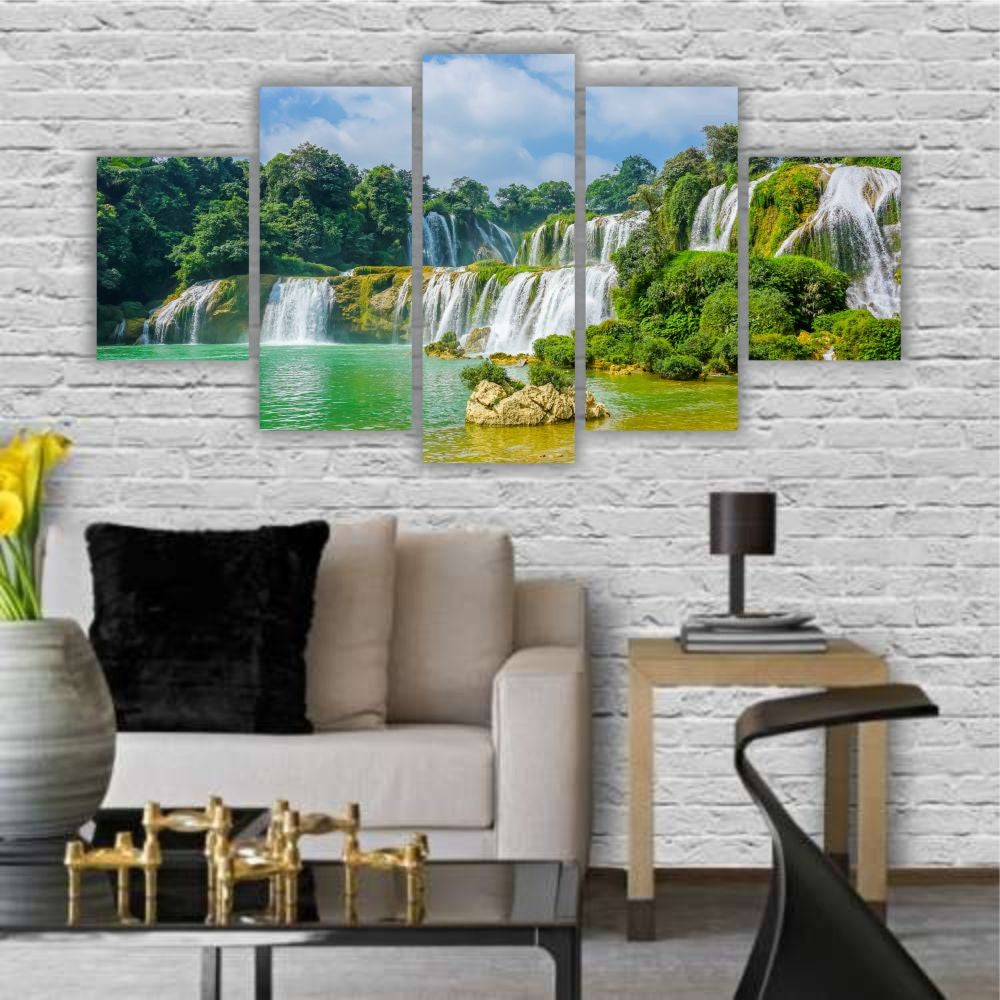 Quadro decorativo Paisagem Cachoeira - Quadros Decorativos para Sala | Display de Festa Infantil