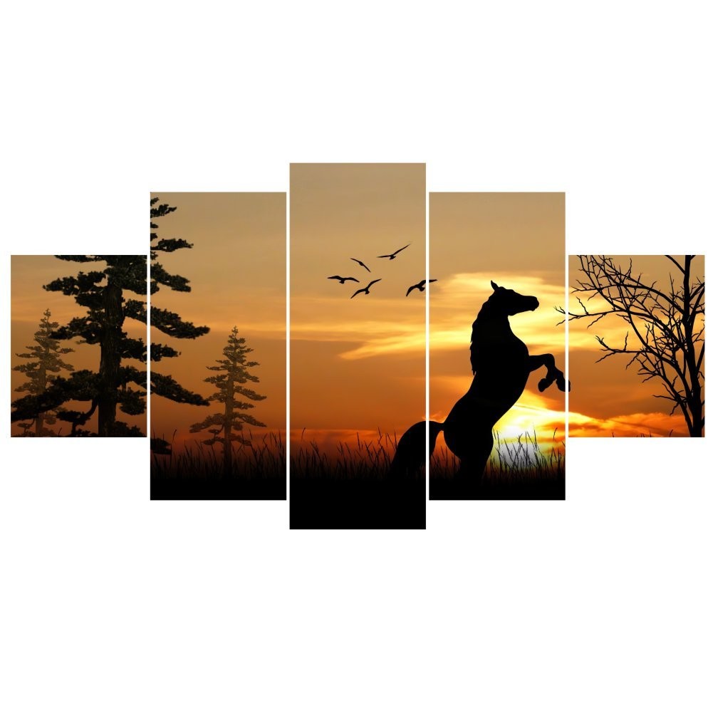 Quadro Decorativo Mosaico Cavalo Contorno - Quadros Decorativos para Sala | Display de Festa Infantil