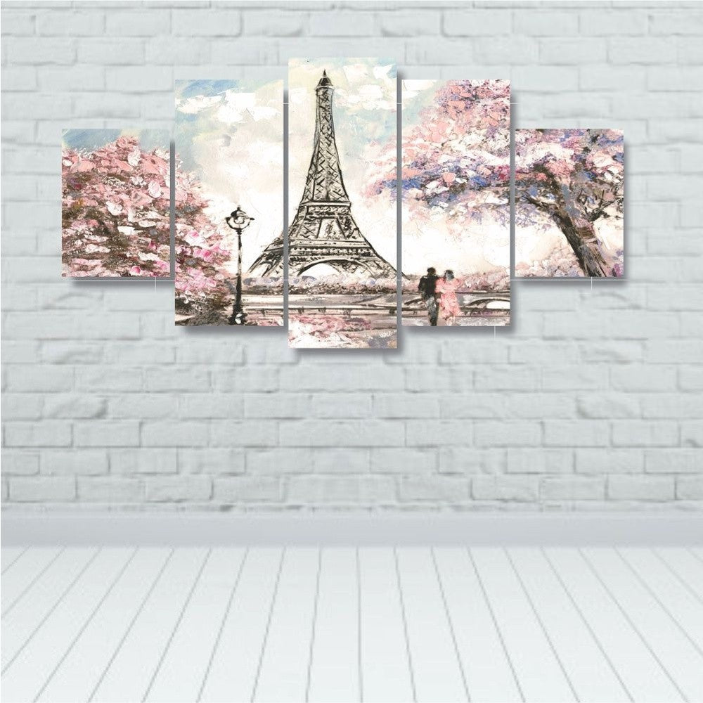Quadros Decorativos Paris Torre Eiffel Rosa Aquarela Sala Quarto - Quadros Decorativos para Sala | Display de Festa Infantil