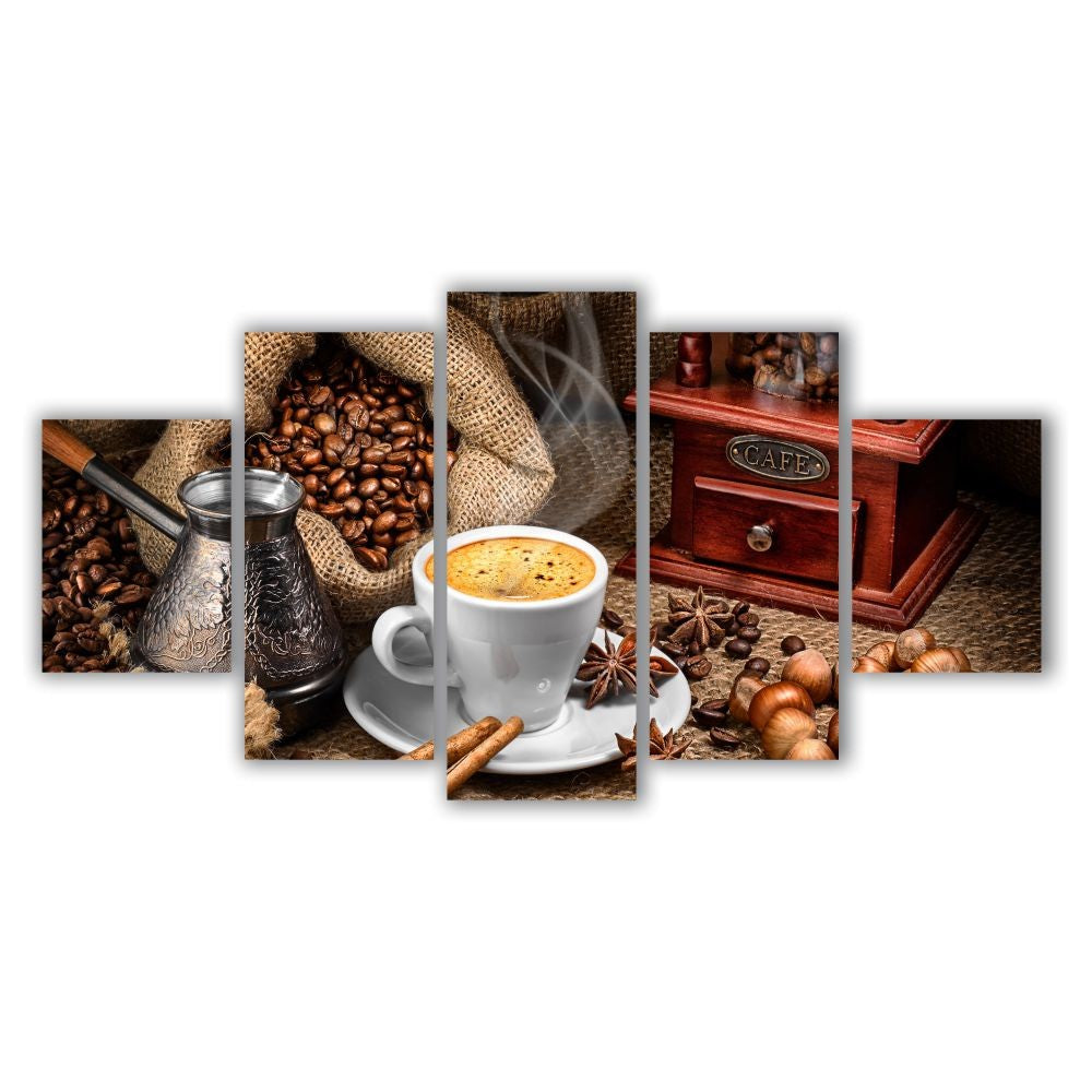 Quadro decorativo Cafeteria Xícara de Café - Quadros Decorativos para Sala | Display de Festa Infantil