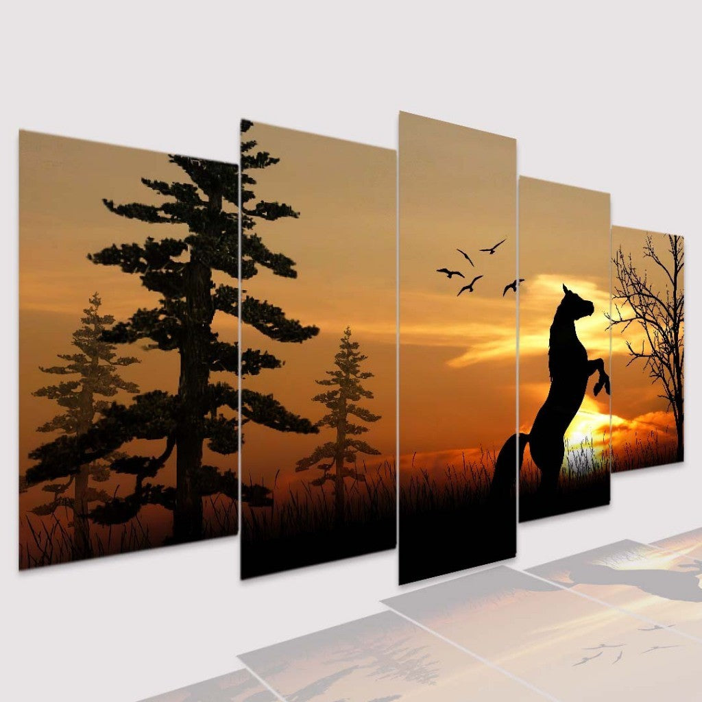 Quadro Decorativo Mosaico Cavalo Contorno - Quadros Decorativos para Sala | Display de Festa Infantil