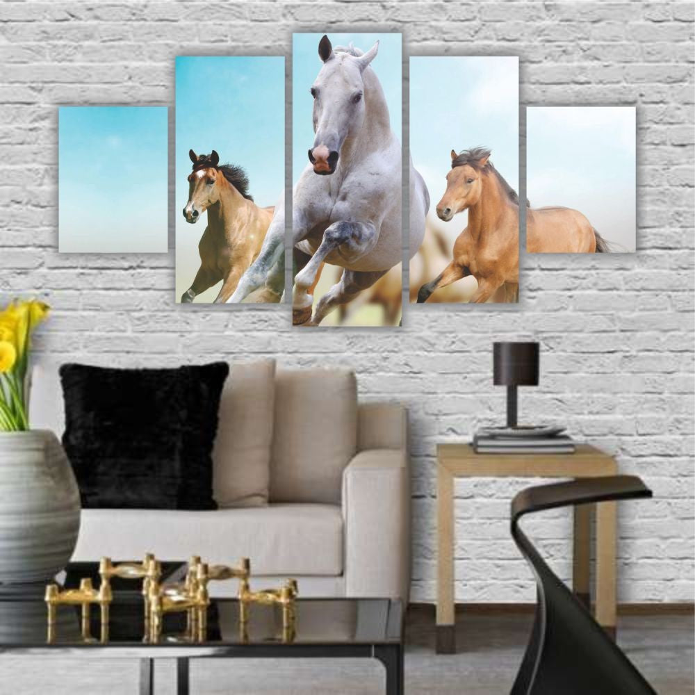Quadro decorativo Paisagem Cavalos - Quadros Decorativos para Sala | Display de Festa Infantil